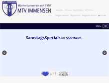 Tablet Screenshot of mtv-immensen.de